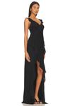 Платье Amanda Uprichard Cantara Gown, черный - фото 2