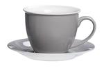 Кофейная чашка с молоком и блюдцем doppio Ritzenhoff, серый - фото