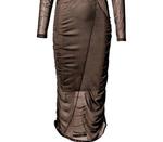 Сетчатое платье цвета «Toffee Brown» NU Denmark - фото 3