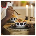 Миска, белая/черная/точечный узор, 15 см Oftast IKEA - фото 2