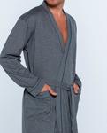 Мужской серый вязаный халат Punto Blanco, серый - фото 3