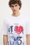 Хлопковая футболка Hugo Blue, белый - фото 4