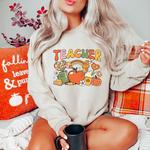 Свитшот Teacher fall collage Simply Sage Market, Dust - фото