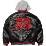 Supreme Сатиновая бейсбольная куртка с капюшоном, Silver - фото 7