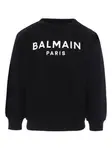 Толстовка с логотипом Balmain Kids, черный - фото