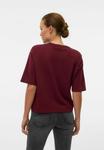 Футболка Vero Moda Basic T-shirt, Tawny Port/Dark Red - фото 3