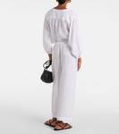 Широкие льняные брюки Lola Velvet, белый - фото 3