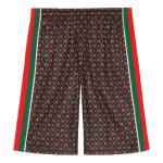 Шорты star print track shorts 'brown green red' Gucci, коричневый - фото