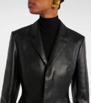 Кожаный блейзер Fforme, черный - фото 4