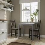 Стол и 2 стула HAUGA/STEFAN IKEA, 74x74 см, цвет grey/brown-black - фото 2
