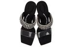 Шлепанцы женские Alexander Wang со стразами, черный - фото 4