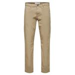 Брюки Selected New Miles Slim Fit Chino, бежевый - фото 3