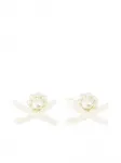Серьги-бантики с жемчугом Simone Rocha, белый - фото