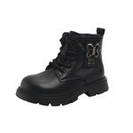 Непромокаемые термо детские ботинки Leather KINDDOG, черный - фото