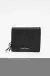 Сложенный кожаный кошелек Acne Studios, черный - фото 3