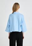Блуза Vero Moda VMNATALI CROP SHIRT, Airy Blue/Light Blue - фото 3