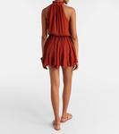 Бьянка собранное мини-платье Poupette St Barth, Rust 26 Plain - фото 3