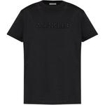 Футболка с вышитым логотипом Moncler, черный - фото