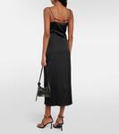 Атласное платье миди la robe notte Jacquemus, черный - фото 3