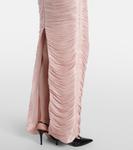 Шелковое платье Marmar Halim, розовый - фото 5