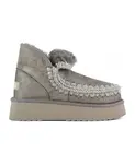 Миниатюрные ботинки Eskimo на платформе с эффектом металлик Mou, серый - фото