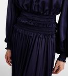 Шелковая блузка с защипами Dream Zimmermann, Navy - фото 5