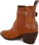 Ботинки London Rag Raveta Microfiber Buckle Strap Western Boots, Tan - фото 4