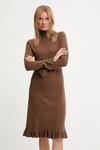 Кашемировое платье Answear.Lab, коричневый - фото 2