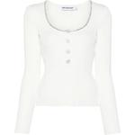 Топ вязаный с декором Self-portrait, белый - фото 3