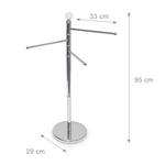 Вешалка для полотенец Relaxdays, серебряный - фото 5