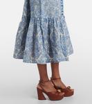 Платье миди Wylie Lantern из хлопка с принтом Zimmermann, Blue - фото 5