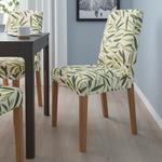 Стул BERGMUND IKEA, цвет oak effect/fågelfors multicolour - фото 2