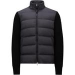 Кардиган с логотипом и набивкой Moncler, черный - фото