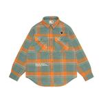 Рубашка By *A Bathing APE Check pattern Hooded Jacket Aape, зеленый - фото