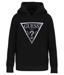 Толстовка Guess Regular Fit с треугольным логотипом, черный - фото