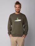 Свитер Watapparel Sweatshirt Alien on a paper plane, хаки - фото 2