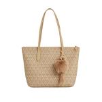 COCOEVA Сумка-шоппер из ПВХ и ПУ, Brown Coral+Charm - фото