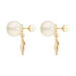 DIOR Смоляные серьги унисекс белые - фото 3