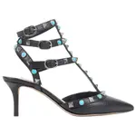 Valentino Туфли Rockstud Slim на шпильке черные - фото 3