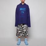 Худи женское Balenciaga с принтом, фиолетовый - фото 2