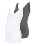 Спортивный топ MAMALICIOUS MLHEAL, темно-серый/белый - фото