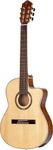 Акустическая гитара Ortega RCE138-T4 Thinline Acoustic-Electric Classical Guitar, Natural w/ Bag - фото 2