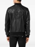 Кожаная куртка с мотивом «Череп» от Philipp Plein, черный - фото 4
