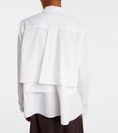 Многослойная поплиновая рубашка Sacai, Off White - фото 6
