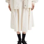 Юбка из понже PRADA, белый - фото 4