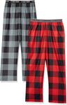 Пижамные штаны Calvin Klein для мальчиков, супермягкие, с начесом, микро, 2 шт., Redbuff/Blkbuff - фото