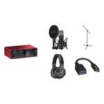 Аудиоинтерфейс Focusrite Scarlett Solo USB-C Audio Interface RODE Starter Kit - фото