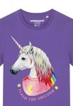 Футболка с принтом THE UNICORN watapparel, фиолетовый - фото 3