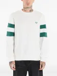 Свитшот с вышитым логотипом Fred Perry, белый - фото