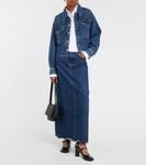 Джинсовая юбка макси hilla Agolde, синий - фото 2